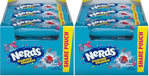 Image of Nerds Gummy Clusters Candy, Very Berry, 3 Ounce (Pack of 24)