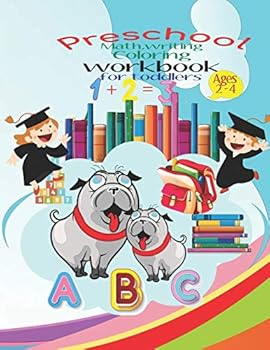 Paperback Preschool math, writing coloring workbook for toddlers: Beginner Math, writing and coloring Preschool Learning Book with Numbers and letters Tracing a Book