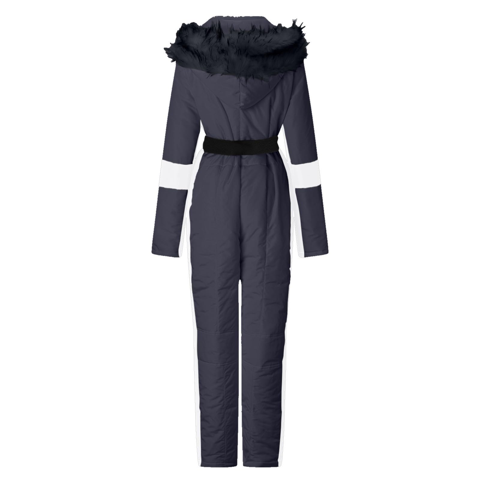 Combinaison de ski à fermeture éclair unie imperméable avec poches avant zippées pour adolescents garçons filles combinaisons d'hiver coupe-vent isolées pour la randonnée