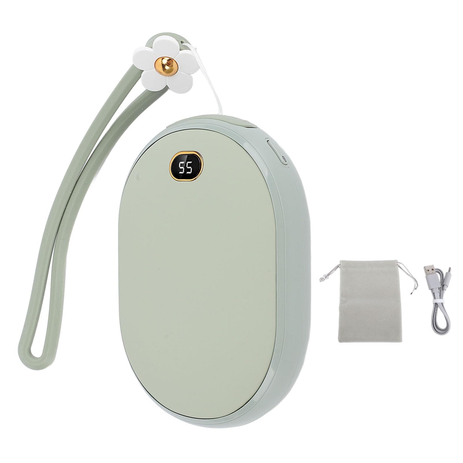 Scaldamani USB Scaldamani USB con Display LED - 2 Impostazioni di Temperatura - Riscaldamento su Entrambi i Lati - Power Bank da 10000 MAh e Riscaldatore Tascabile - Regalo Invernale
