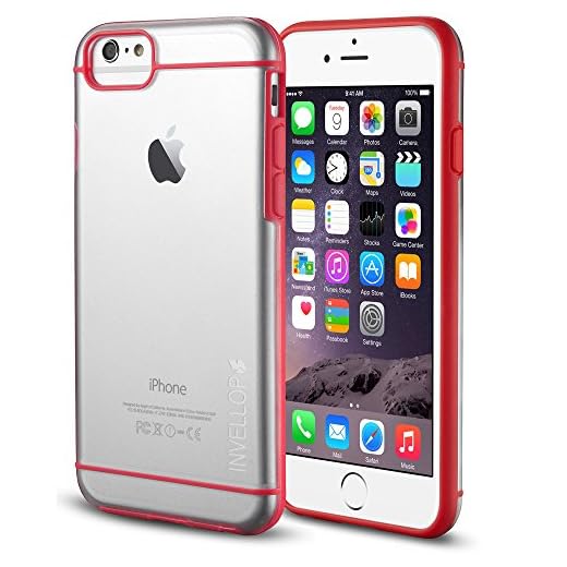 iPhone 6S case, INVELLOP HOT PINK/CLEAR iPhone 6 / 6S Case [Prime Series] Scratch-Resistant Clear Slim Fit Cover with Shock Absorbent TPU Hybrid Bumper Protection iPhone 6 / 6S 4.7 Case (Hot Pink/Clear)