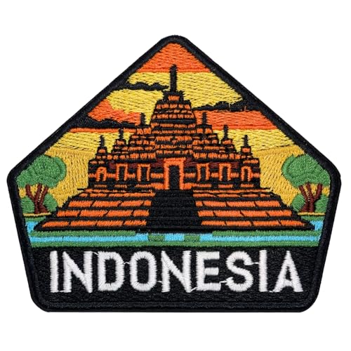 Borobudur Temple Patch – 2.85 inches, Cool Travel Indonesia Patch