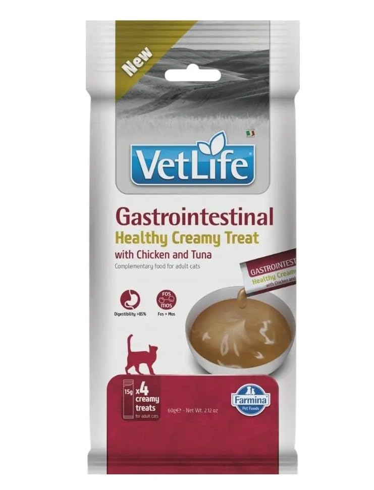 Farmina Vet life Gastrointestinal Cat Cream Pollo e Tonno 60 gr (Scatola da 15 pezzi)