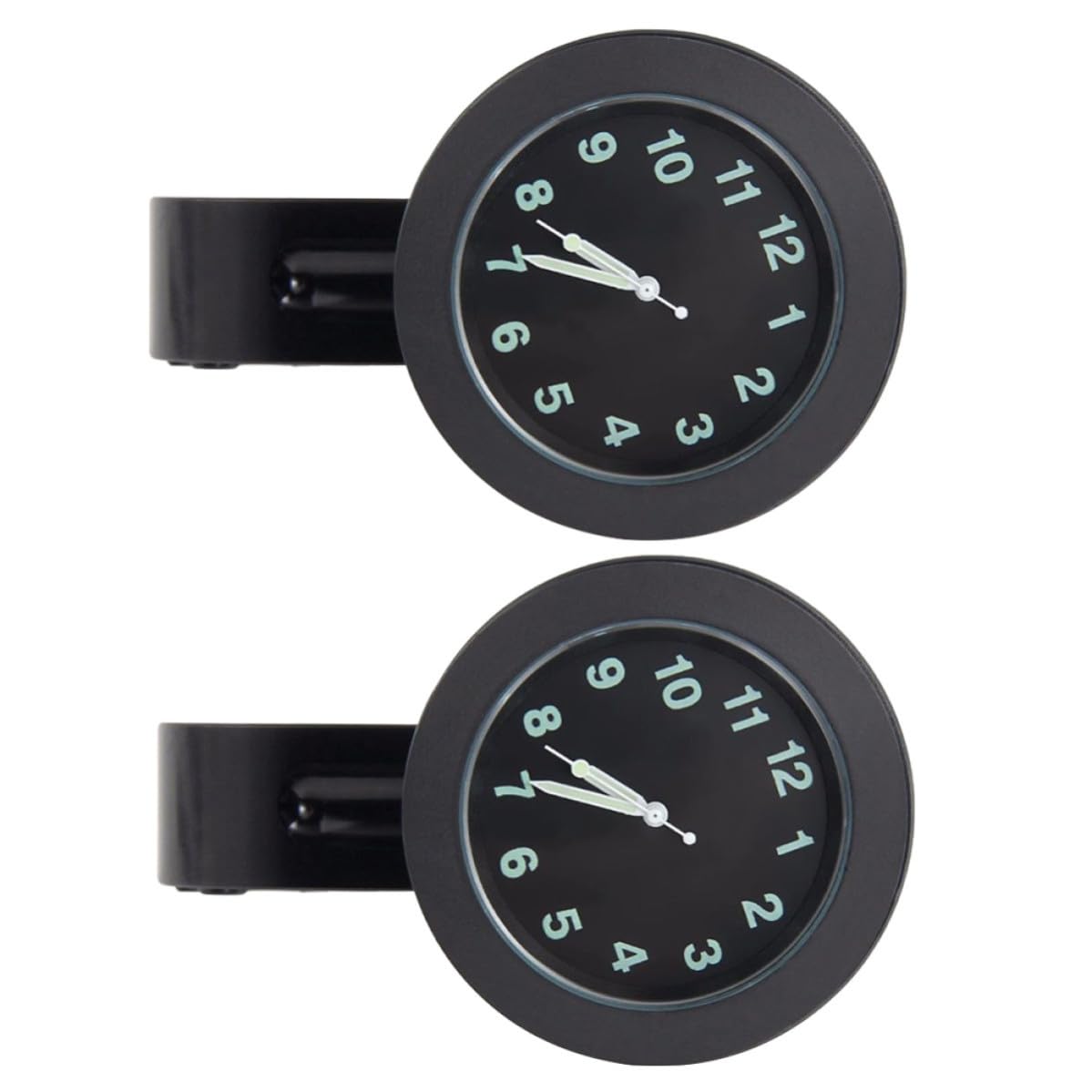 Reloj de manillar negro para moto pack de 2 unidades de aleación de aluminio