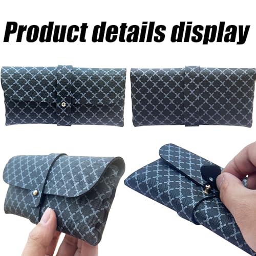 Image of Glasses storage bag Travel sunglasses myopia glasses storage bag Fashion leather storage bag