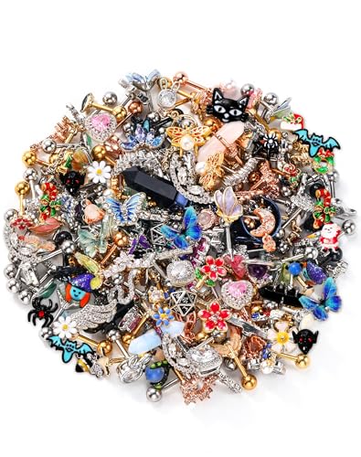 OUFER 16G Helix Earrings, 316L Stainless Steel Cartilage Earrings, Random 6PCS Helix Cartilage Piercing Jewelry, Tragus Forward Helix Cartilage Earrings Studs for Women