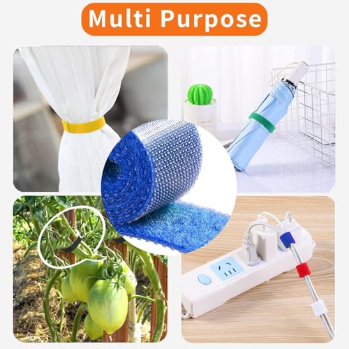 Image of Self Adhesive Hook and Loop Tape, Mosquito net Mounting Tape for Office use, Photo Frames, Multipurpose Double-Sided Adhesive Hook Loop Tape for Crafting & Wall Hanging (5M x 12mm) (White)