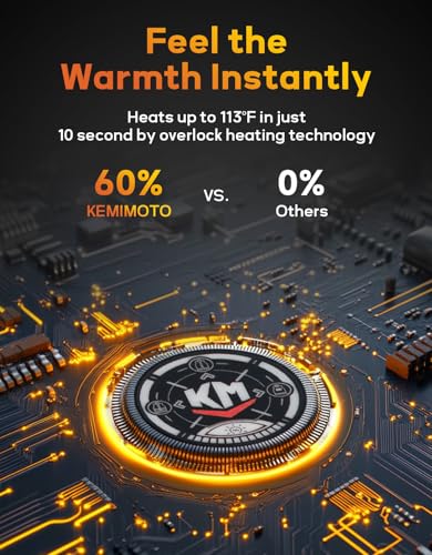 KEMIMOTO Thermal-Reflective Heated Vest for Women & Men, Soft Golf Vest with Battery Pack Included, Hands & Neck2