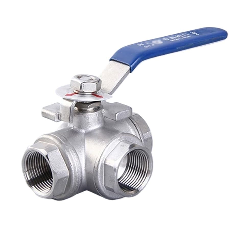 Vanne à 3 voies en acier inoxydable type L T taraudé 1/2 à 2 pouces pour répartition d'eau