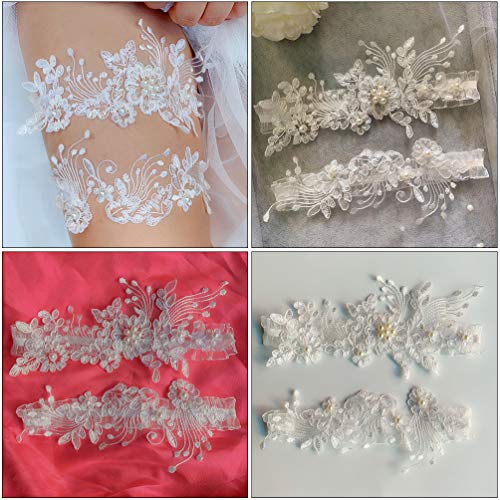 VALICLUD 1 Par Liga De Renda Perna Única Anéis De Perna De Renda Floral Liga Decorativa Coxa Ligas D