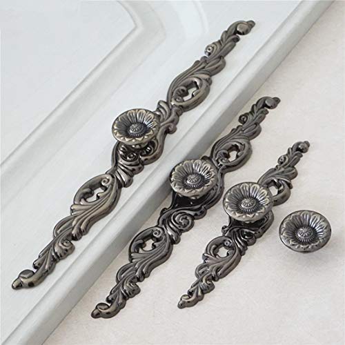 Lbfeel Rustic Vintage Antique Knob Backplate Drawer Pull Cabinet Handle Kitchen Door (Smaller Knob Plate) #TOP2