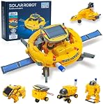 STEM Éducation Robots solaires Jouets pour les enfants Âge 8+, 6-in-1 DIY Space Kit de science des jouets, 120 Pcs Building Experiment Robotics Set Cadeaux d'anniversaire pour les garçons & Filles