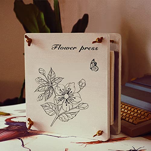 Sanbeeto Wooden Flower Press Kit for Kids - DIY Flower Preservation Kit Measures 8” x 8” - Christmas Gift for Arts and Crafts Lovers