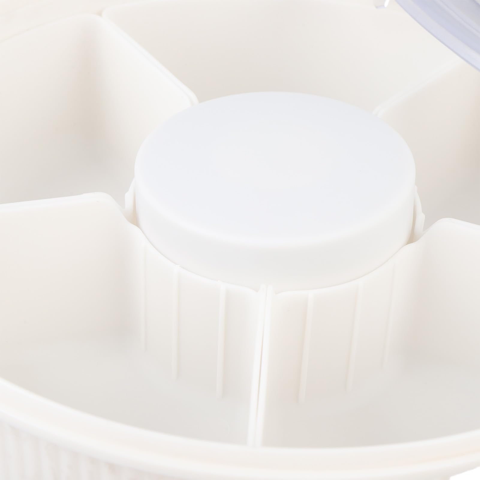 Plateau de Service de Collation divisé Sous Vide, Stockage Sous Vide électrique élégant pour Noix, Fruits Secs avec 5 Compartiments, Portable 11.2 Pouces