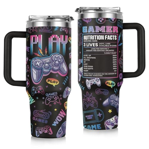 Shqiueos Gamer Gifts for Men Women Teen Boys – 40oz