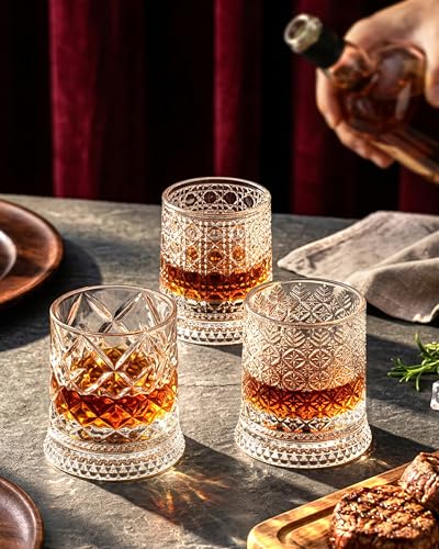 Image of CEEFU 360 Spinning Whiskey Glasses Set with Gift Box, Set of 2