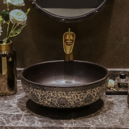 Lavabo redondo sobre encimera ideal para reformar el baño principal de tu hogar 6