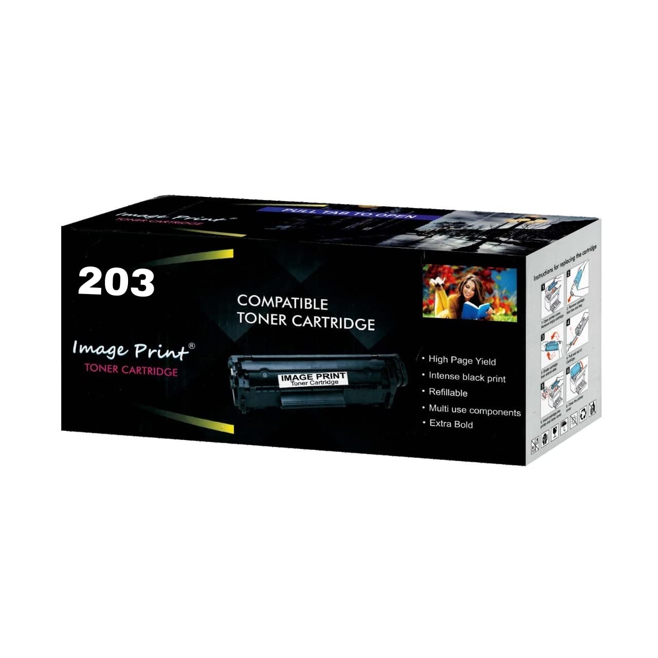 Image Print 203 Toner Cartridge for Samsung MLT-D203L Toner Cartridge for Use in SL-M3320, SL-M3320ND, SL-M3370, SL-M3370FD, SL-M3370FW, SL-M3820, SL-M3820D, SL-M3820DW (Pack of 1)