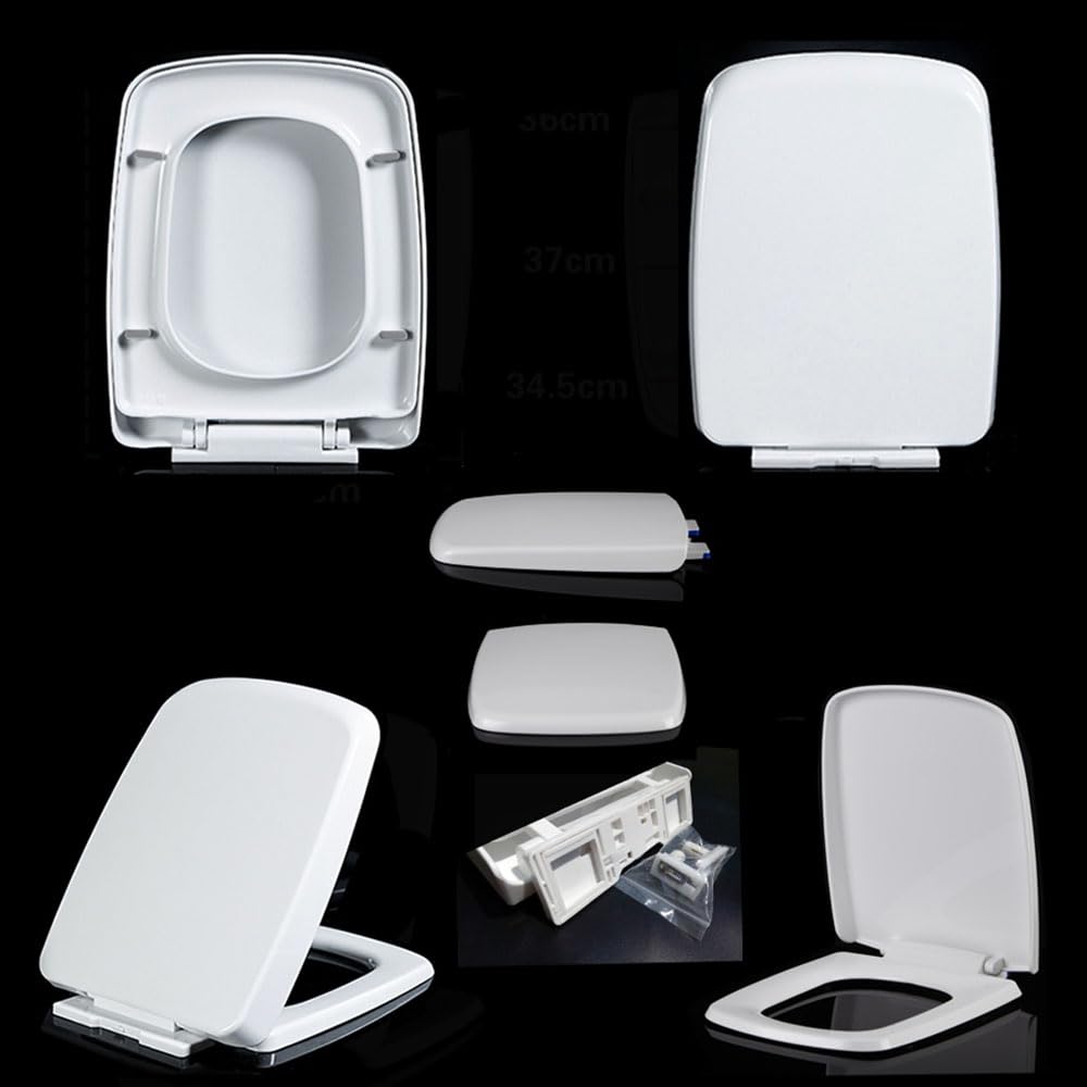 HFZJYSHN Elongated Toilet seat Square Toilet Seat Will Slow Close