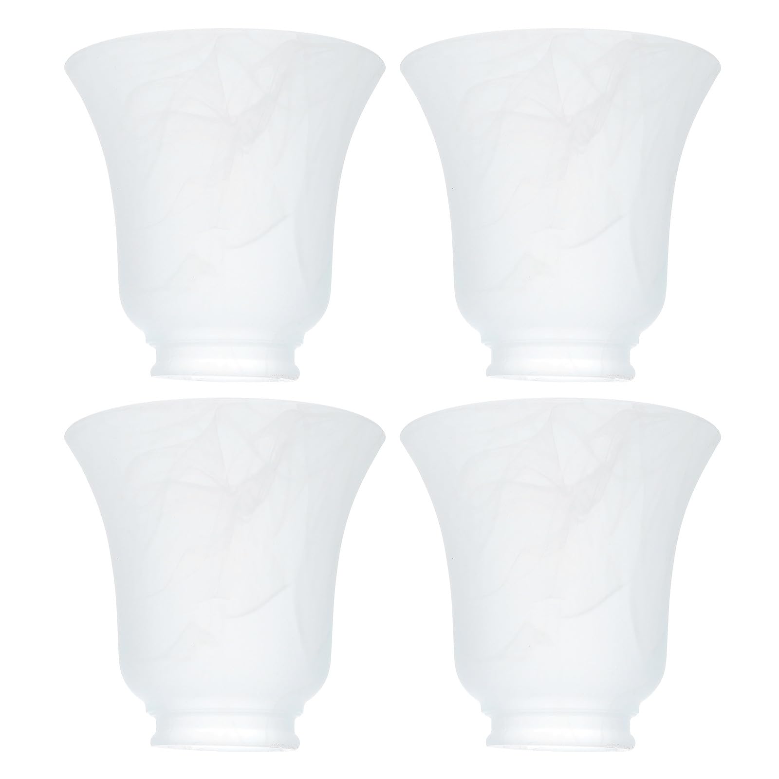 Lurrose Paralume in Vetro Smerigliato 4 Pezzi E27 per Lampada da Soffitto e Parete, Coprilampada Decorativo per Casa, Accessorio Leggero per Illuminazione Soggiorno e Camera