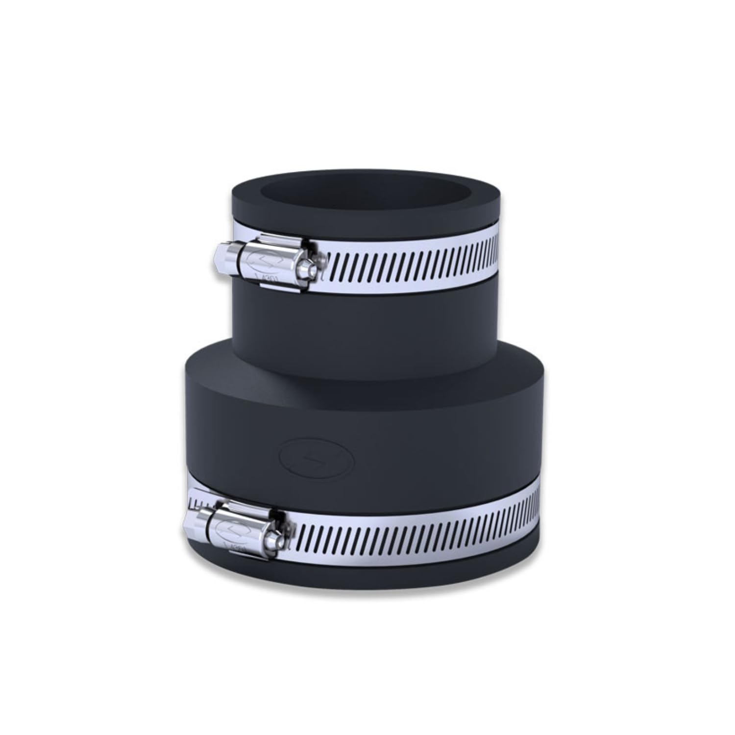 Eco-Filtration Black Fernco Flexible Adapter Couplings 2″ (50 Mm – 63 Mm) To 4″ (102 Mm – 115 Mm) - Epdm Rubber Pipe Connector With Stainless Steel Clamps - Leak-Proof, Reusable & Easy Installation