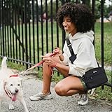 COOWONE Leckerlitasche für Hunde Gassi Tasche Hund Hundeleckerli Tasche Wasserdichte Hundeleckerlitasche Umhängetasche Eingebauter Hundekotbeutelspender Leckerlitasche für Hund zum Training