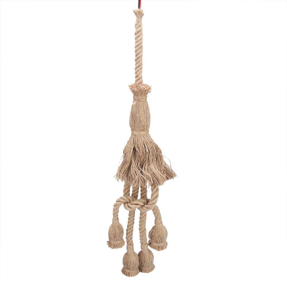 Suspension vintage corde chanvre socle plafonnier haute résistance culot E27