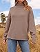 ZESICA Women's Turtleneck Batwing Sleeve Loose Oversized Chunky Knitted Pullover Sweater Jumper Tops,Khaki,Small