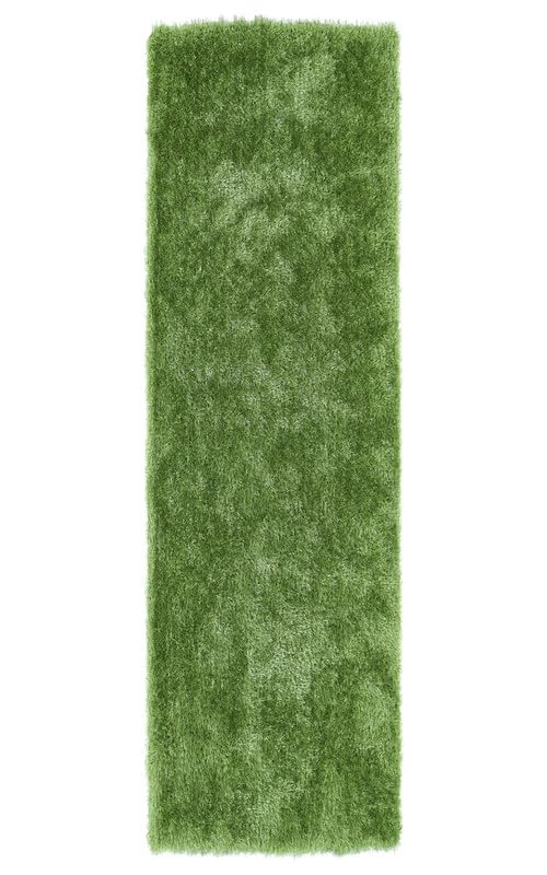 Image of Plain Fur Rugs for Hall and Drawing Room 8x11 Feet Soft Microfiber 2 Inch Height Green Color