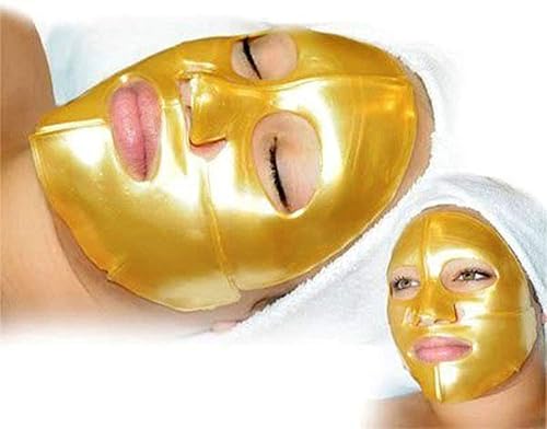 Miniatura 6 de Jakuva Máscara facial de gel de oro de 24 quilates, parche facial de colágeno para hidratar, hinchazón, antiarrugas e hidrata tu hermosa cara, 12