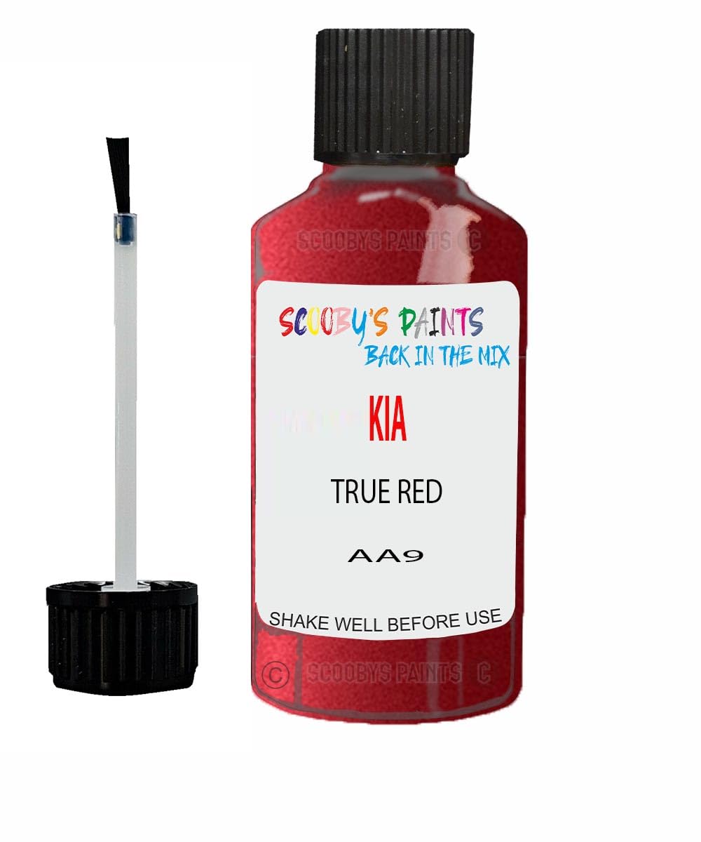 Scoobys Paints Back In The Mix True Red Touch Up Paint For Kia Aa9 Metallic