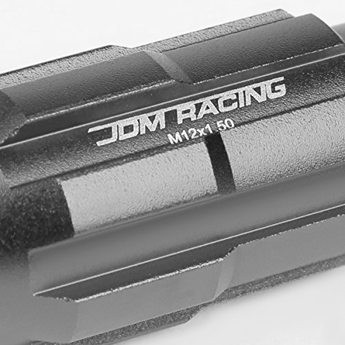 Image of DNA MOTORING LN-ZTL-9025-15-GM 20Pcs M12 x 1.5 Open End Style Wheel Lug Nuts w /Deep Drive Extension Adapter, 24mm OD /50mm H, Gun Metal