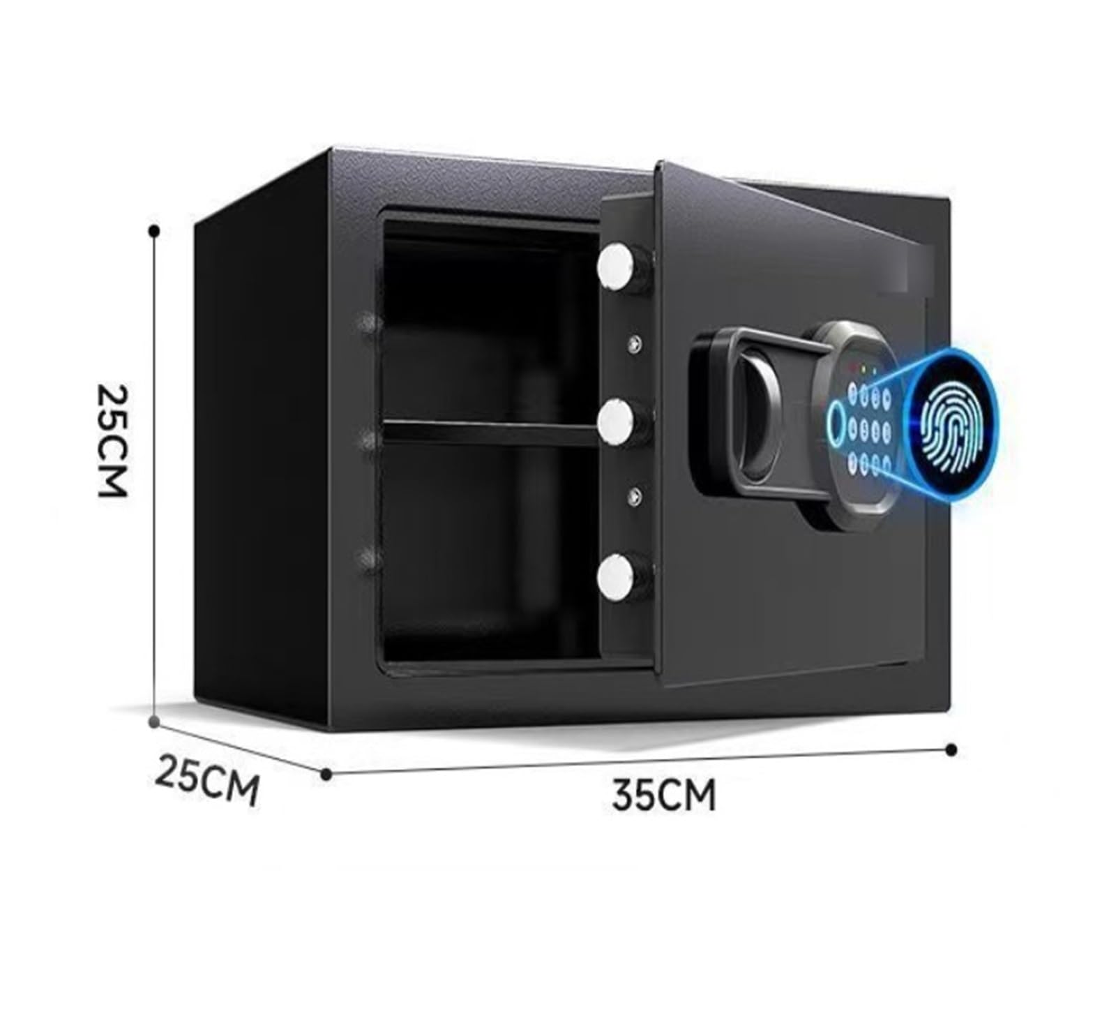 Piccola cassaforte elettronica domestica con tastiera digitale cassaforte | Sistema di allarme, for denaro contante gioielli oggetti di valore(Black)