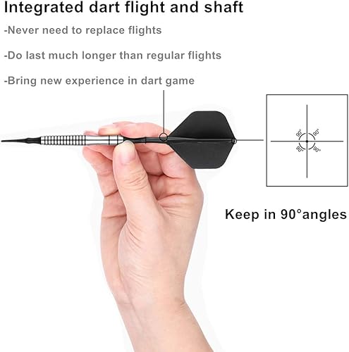 Miniatura 4 de NOTHER Dart Flights Shaft 12PCS Dart Vuelos y ejes integrados 2BA Tornillo en uno Accesorios Set Durable Anticaída