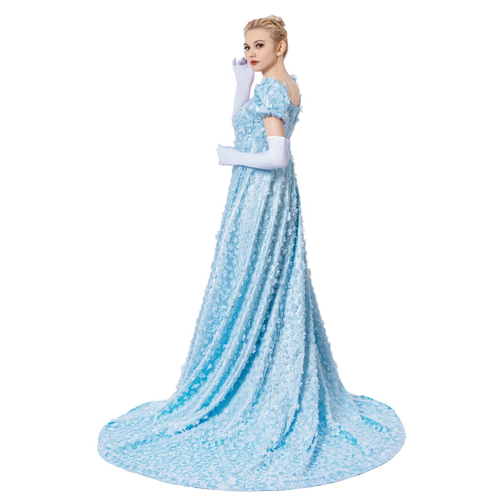 MyheroCos Regency Dress Abito da donna in pizzo blu