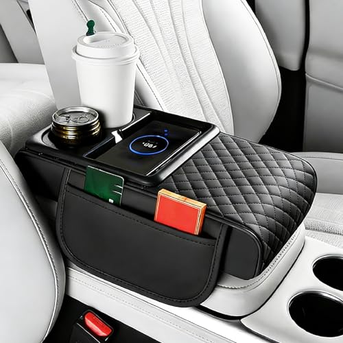 🚗【Modelli di veicoli compatibili】Copri Braccioli per Auto per Audi Cabriolet/Coupe e-tron/e-tron GT/FOX, Design Versatile e Comfort Ergonomico per il Tuo Veicolo. Realizzato per Adattarsi alla Console Centrale, Offre un Supporto Morbido e una Struttura Resistente per i Viaggi Quotidiani.