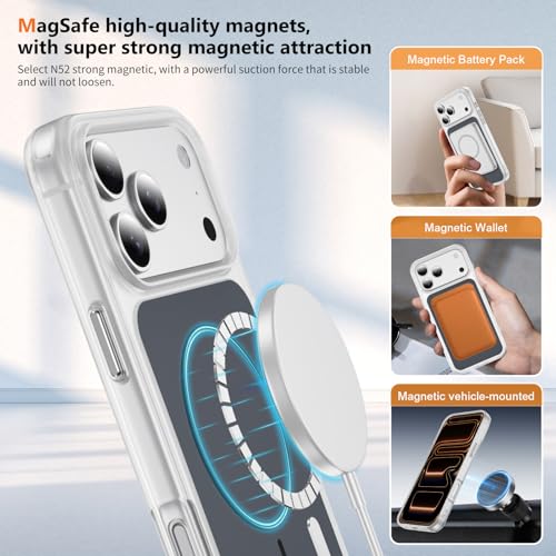 Coque iPhone 17 Pro MagSafe noire antichoc fine LEMAXELERS - 7