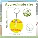 Taiyin 20 Pcs Softball Baseball Acrylic Keychain Blanks Acrylic Keychain with Tassel,Softball Party Gifts for Team(Softball)