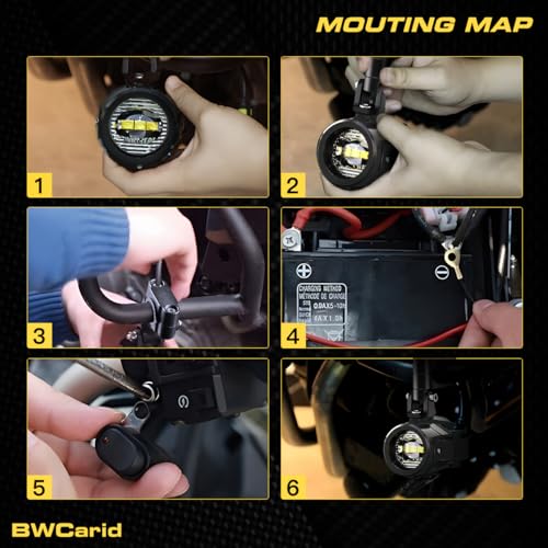 Bwcarid LED MOTORCYCLE AUXILIARY LIGHTS Motorcycle Auxiliary Lights Kit Led Spot Driving Fog Light Pods thumb #4