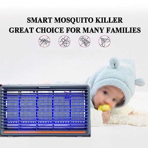 Image of Mosquito Killer Lamp for Home Electric Insect Fly Killer Machine for Kitchen Kids Bedroom Eco-Friendly Indoor Outdoor Mosquito Trap Stand for Home Bug Zapper (Grey)