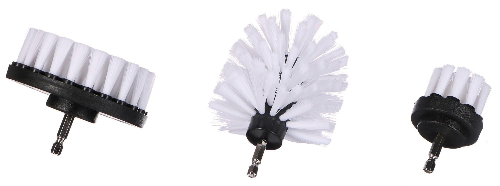 CAR DETAILING DRILL BRUSH 3 SOFT | Zestaw miękkich szczotek na wiertarkę do czyszczenia samochodu | 3 sztuki