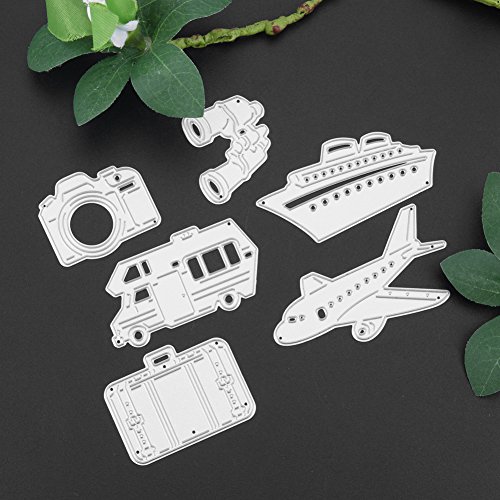 Demiawaking 6pcs Tema di Viaggio Fustelle Stencil