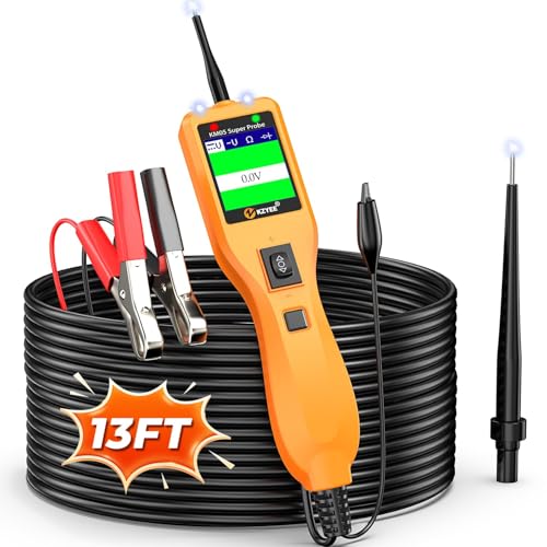 Deal: KZYEE KM05 Power Circuit Probe Tester, 12V/24V Automotive Diagnostic Test Tool, Digital Multimeter, Short/Open Circuit Finder, AC/DC Voltage, Continuity, Diode, Resistance Test, Current Probe Kit