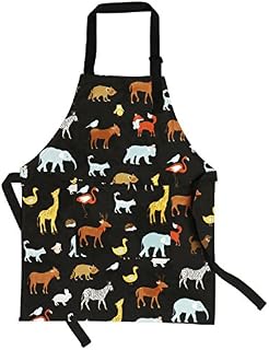 Children Aprons, Pure Cotton Canvas Kids Aprons with Adjustable Neck Strap and Pocket