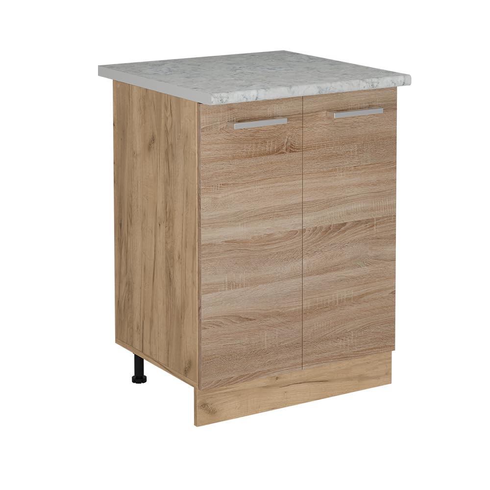 Vicco Szafki kuchenne "R-Line", Sonoma, 60 cm | BR Marmur, pour une combinaison libre au sein de systèmes de cuisine modulaires