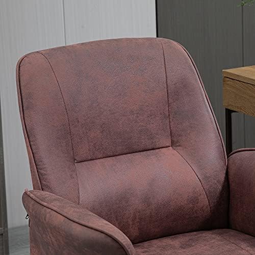 Vinsetto Swivel Computer Office Chair Mid Back Desk Chair for Home Study Bedroom, Red