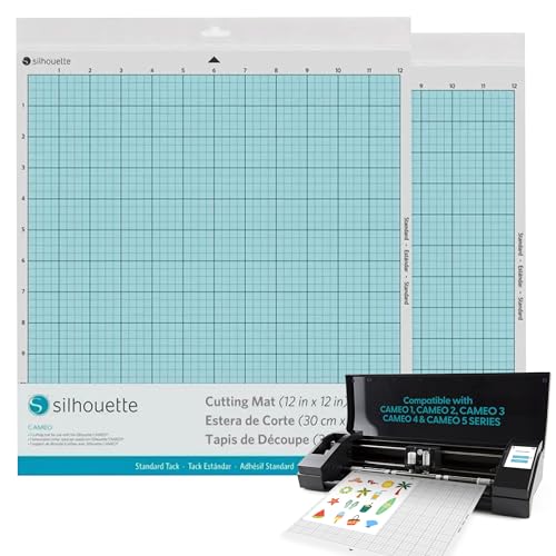 Silhouette America - CUT-MAT-12-3T-2PACK Cameo Cutting Mat, Standard Tack 2 Pack
