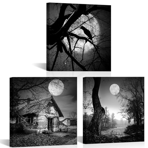 Nachic Wall Spooky Forest Canvas Wall Art