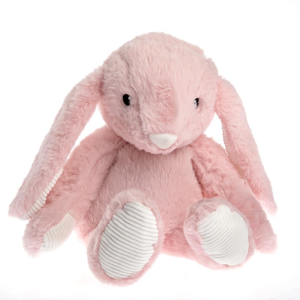 Pelucho - Bouillotte Peluche Lapin Rose - Bien-​Être, Chaleur et Douceur - Micro-​Ondable - Grains de Blé et Fleurs de Lavande - Fabriquée en France
