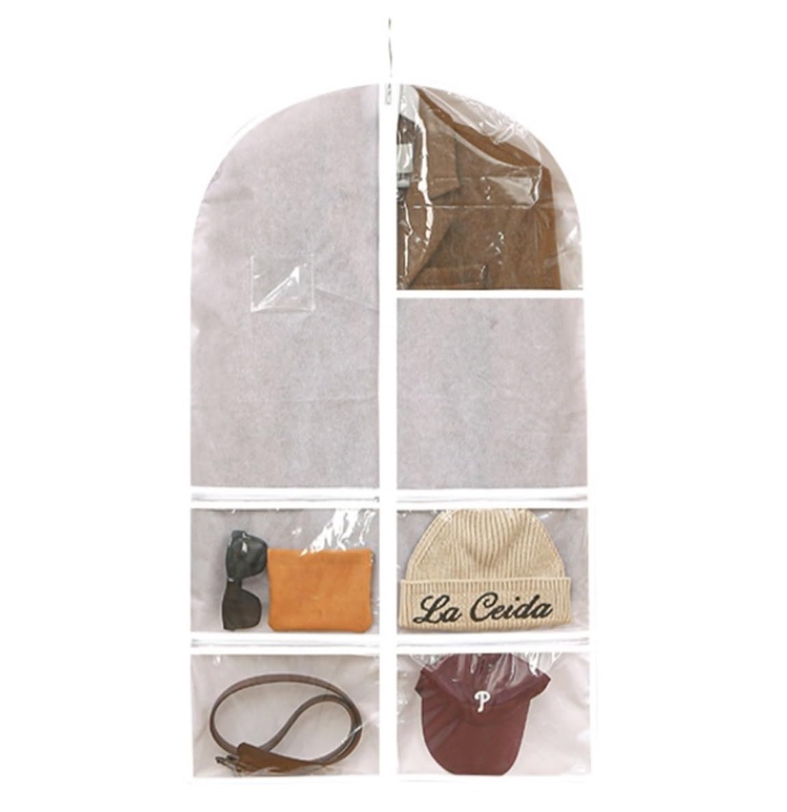 Portatrajes Fundas Ropa Bolsa Para Ropa Colgante, Almacenamiento De Ropa Con Cremallera Y 4 Bolsillos Grandes, Bolsas Para Trajes, Abrigos, Camisas Y Vestidos, 5 Uds. Funda Traje Funda Abrigos (Color